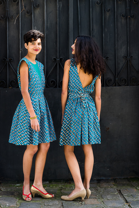 robe imprimee wax bleu